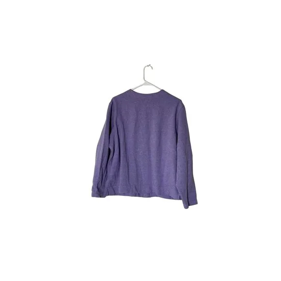 Vintage Classic Elements XL Violet Cardigan Sweater Long Sleeve Button-Up - Picture 7 of 7